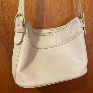 Coach beige leather crossbody